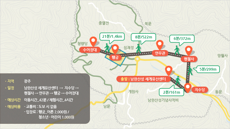 남한산성 지도