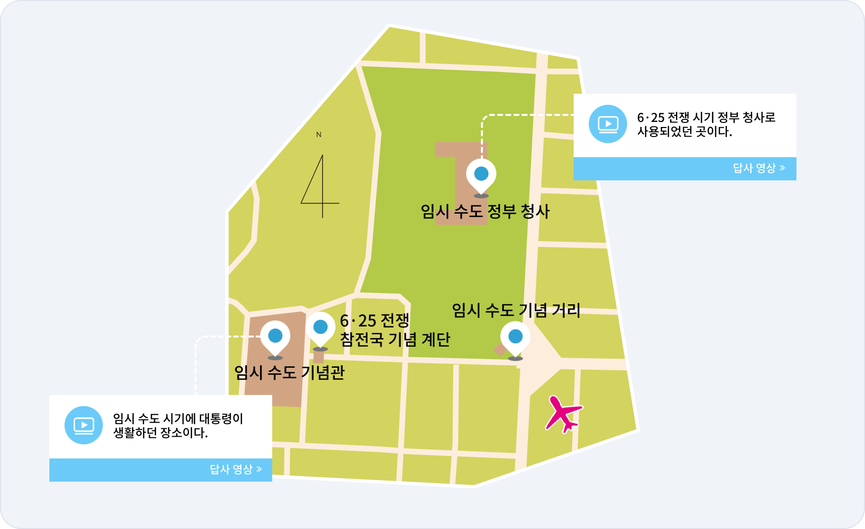 역사 답사지 미니맵