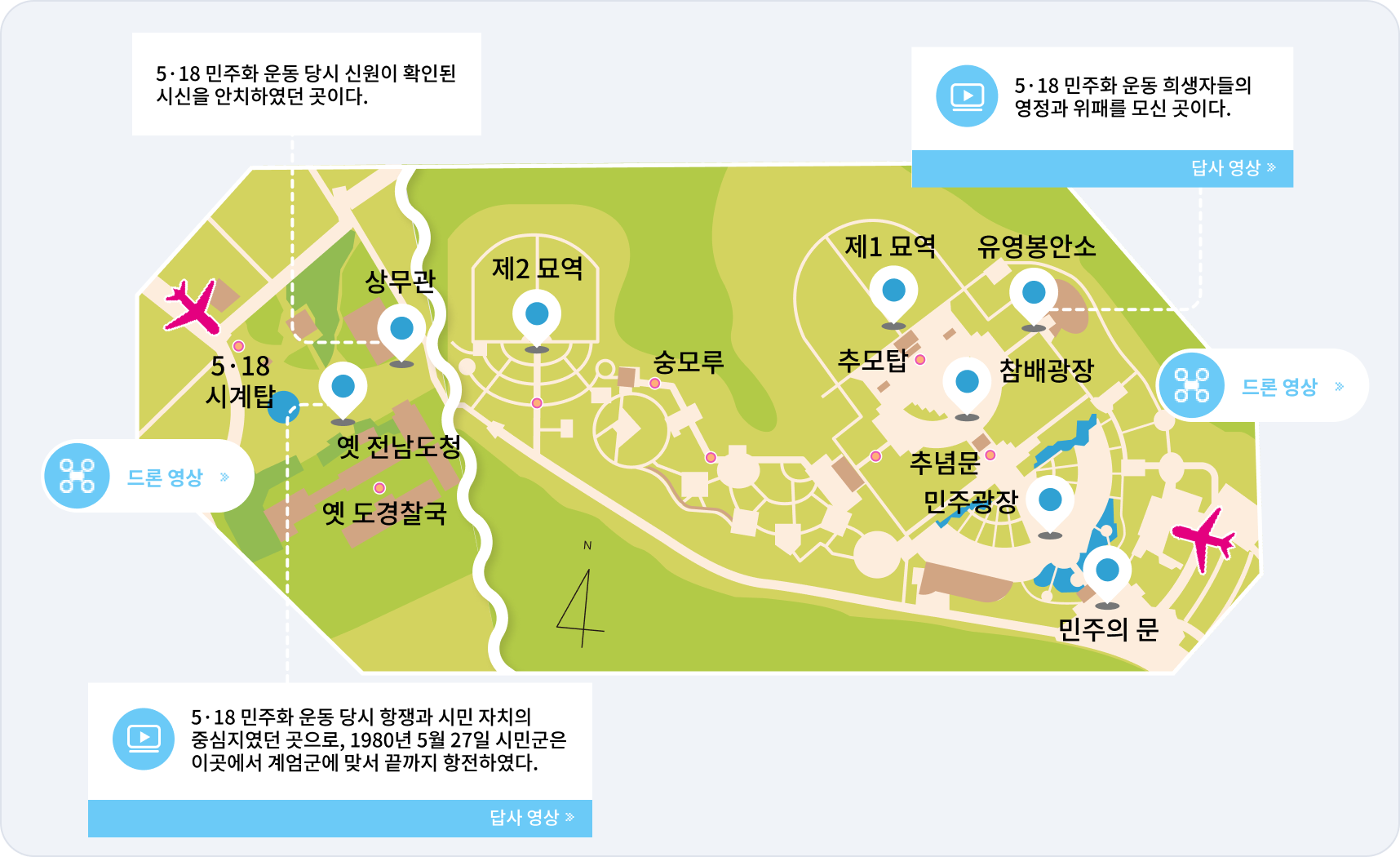 역사 답사지 미니맵